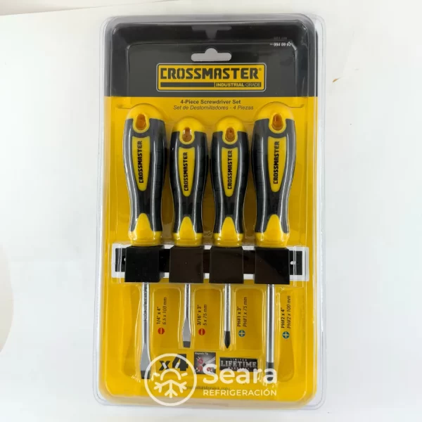 Set de 4 destornilladores Crossmaster