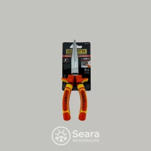 Pinza de punta aislada para electricidad con mango ergonómico y protección hasta 1000 V.