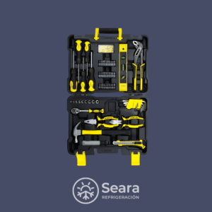 Juego de herramientas manuales de 153 piezas con maletín rígido, incluye puntas, llaves, destornilladores y pinzas