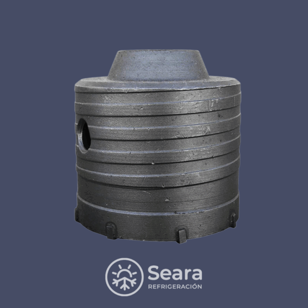 Sierra copa con dientes de widia para corte en hormigón y materiales de construcción áridos.