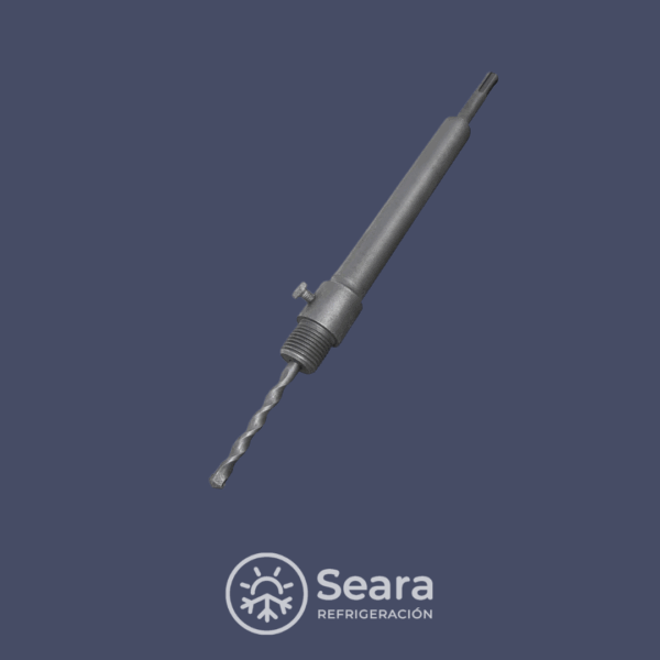 Vástago adaptador SDS Plus para sierras copa con dientes de widia.