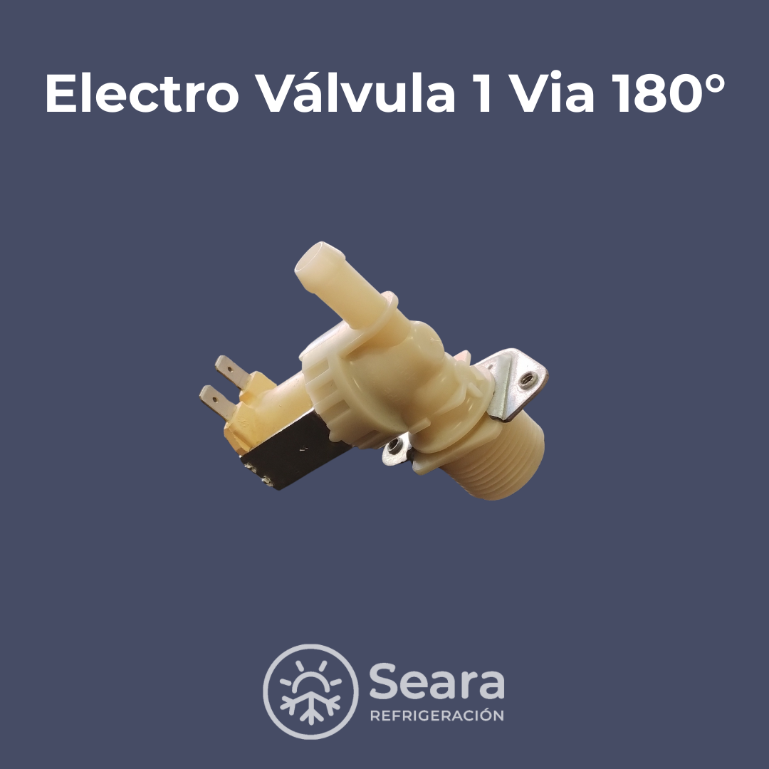 Electroválvula de una Vía a 180° para Lavarropas
